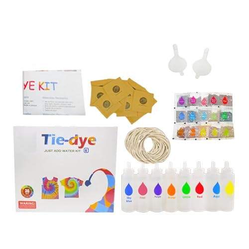 Tie Dye Kit - 18 Farben Textilfarbe Stoff Für Textil Kleidung Malerei, Shirts - Ein Schritt Fabric Batik Set Für Hemd, Hoodie, Partybedarf, Erwachsene Und Kinder Handgemachte Projekte von Lainiaoly