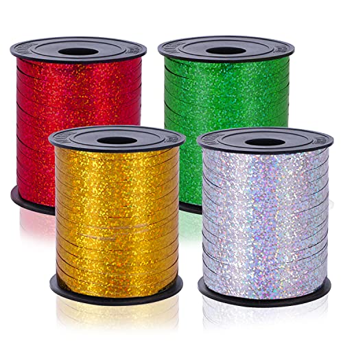 Lainrrew Ringelband, 914 m, metallisches Ringelband, Ballonband, Geschenkband, Ballonschnur, Weihnachtsband für Kunsthandwerk, Floristen, Valentinstag, Party-Dekoration (Weihnachtsgeschmack) von Lainrrew