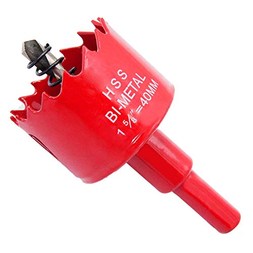 40mm Hole Saw Drill Bit HSS Hole Cutter with Arbor for Wood and Metal LAIWEI (1-9/16"(40mm))… von Laiwei