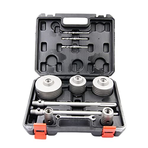 Betonbohrer-Set 11Stk, LAIWEI Lochfräser 30mm, 40mm, 65mm, 80mm, 100mm. mit 3 SDS-Bits und 2 x 300mm Adaptern, Sechskantschlüssel (11Stk) von Laiwei