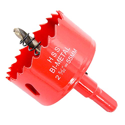 55mm Hole Saw Drill Bit HSS Hole Cutter with Arbor for Wood and Metal LAIWEI (2-5/32"(55mm))… von Laiwei
