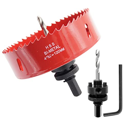 Lochsäge 120mm, LAIWEI Schwerlast Dorn lochbohrer, 4341 Bohrer, Lochfräser zum Bohren von Löchern in Holz, Aluminium, PVC und anderen Materialien, Bohrwerkzeuge Lochsäge 120mm, LAIWEI Schwerlast Dorn lochbohrer, 4341 Bohrer, Lochfräser zum Bohren von Löchern in Holz, Aluminium, PVC und anderen Materialien, Bohrwerkzeuge von Laiwei