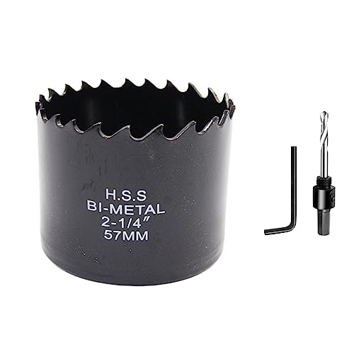 Lochsäge 57mm LAIWEI Bi-Metall Rundlochfräser HSS Kreissägekopf, 1,8 mm stark, Schnitttiefe bis 38mm, geeignet für Holz, Kunststoff, Gipskarton und Metallrohre Lochsäge 57mm LAIWEI Bi-Metall Rundlochfräser HSS Kreissägekopf, 1,8 mm stark, Schnitttiefe bis 38mm, geeignet für Holz, Kunststoff, Gipskarton und Metallrohre von Laiwei