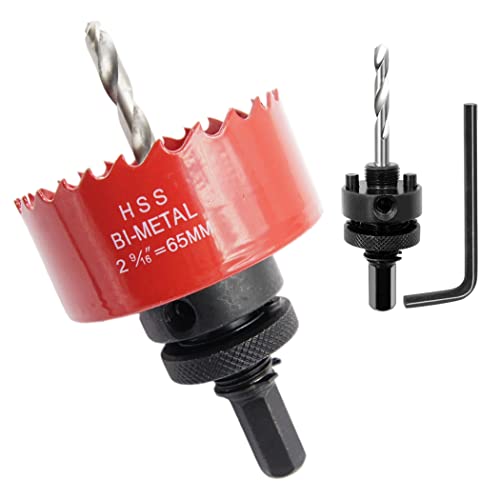 Lochsäge 65mm, LAIWEI Schwerlast Dorn lochbohrer, 4341 Bohrer, Lochfräser zum Bohren von Löchern in Holz, Aluminium, PVC und anderen Materialien, Bohrwerkzeuge von Laiwei