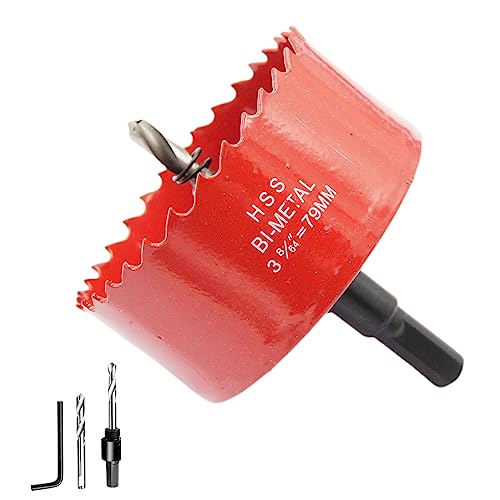 Lochsäge 79mm, LAIWEI Schwerlast Dorn Lochsäge, Lochmesser zum Bohren von Holz, Aluminium, PVC und anderen Materialien, Bohrwerkzeug Lochsäge 79mm, LAIWEI Schwerlast Dorn Lochsäge, Lochmesser zum Bohren von Holz, Aluminium, PVC und anderen Materialien, Bohrwerkzeug von Laiwei