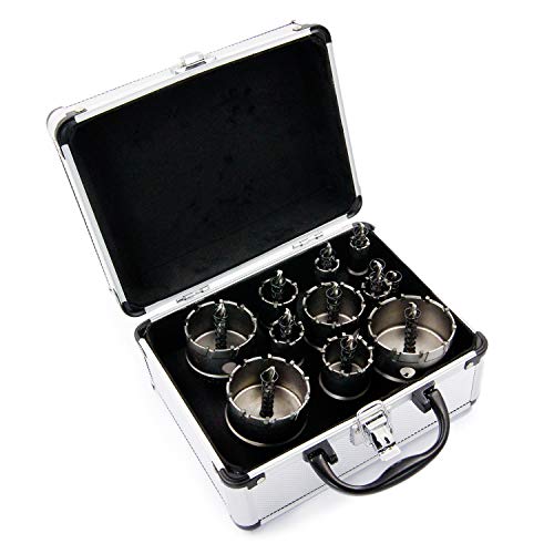 Lochsägen-Set LAIWEI 14-teiliges TCT-Lochsägen-Set T.C.T-Hartmetall-Hochleistungsschneider 16mm bis 60mm Durchmesser Lochmesser zum Schneiden von Edelstahl und Eisen Lochsägen-Set LAIWEI 14-teiliges TCT-Lochsägen-Set T.C.T-Hartmetall-Hochleistungsschneider 16mm bis 60mm Durchmesser Lochmesser zum Schneiden von Edelstahl und Eisen von Laiwei