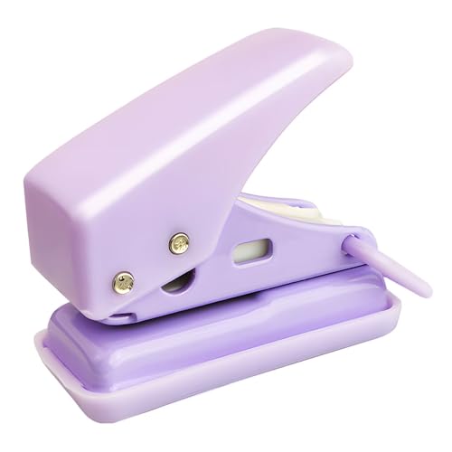 Mini-Lochstanzer, tragbar, Einzellochstanzer, Perforator, 10 Blatt auf einmal, für Papierkarten, Etiketten, Violett Mini-Lochstanzer, tragbar, Einzellochstanzer, Perforator, 10 Blatt auf einmal, für Papierkarten, Etiketten, Violett von Lakaemfis