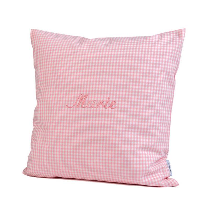 Personalisiertes Kissen Uni Rosa (Farbe: Pink) von Lakaro