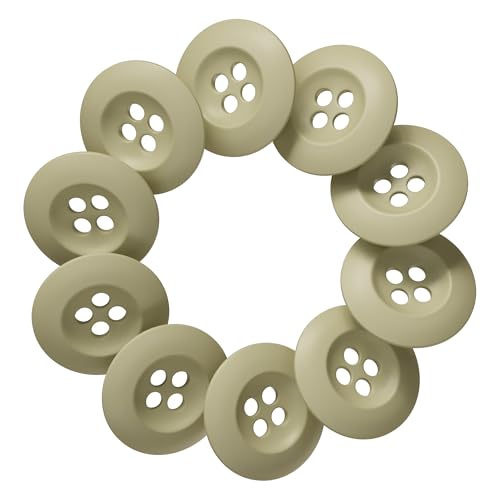 12 Stück Khaki-Nähknöpfe, 1,9 cm, Armee-Militär-Knöpfe, 30 l, Knöpfe zum Basteln, 4 Löcher, polierte matte Oberfläche, 19 mm, Kunststoffknöpfe für Hosen, Jacken, Uniformen, Taschen, Zubehör 12 Stück Khaki-Nähknöpfe, 1,9 cm, Armee-Militär-Knöpfe, 30 l, Knöpfe zum Basteln, 4 Löcher, polierte matte Oberfläche, 19 mm, Kunststoffknöpfe für Hosen, Jacken, Uniformen, Taschen, Zubehör von Lakesstory