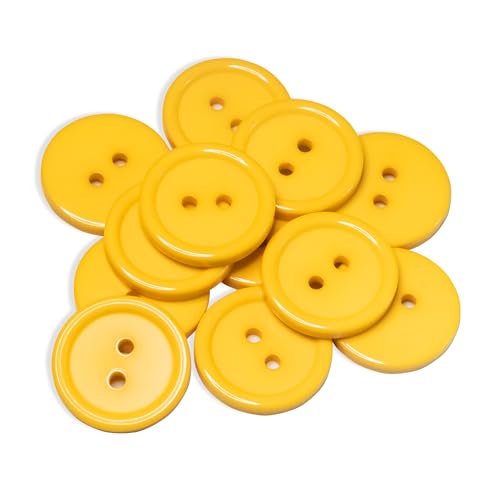 12 gelbe Knöpfe – 2 cm, 2 Löcher, rund, 32 l, Kunststoff, 20 mm, dekorativ, zum Nähen, Basteln, DIY 12 gelbe Knöpfe – 2 cm, 2 Löcher, rund, 32 l, Kunststoff, 20 mm, dekorativ, zum Nähen, Basteln, DIY von Lakesstory