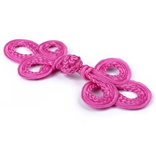 Chinesischer Froschknopfverschluss mit 3 Schlaufen, 13 cm, 1 Paar/Packung, Haken- und Ösenknotenverschluss, ideal für Bastelarbeiten, Nähen, Kleider, Pullover, Kostüme, Outfit-Dekoration, Hot Pink Chinesischer Froschknopfverschluss mit 3 Schlaufen, 13 cm, 1 Paar/Packung, Haken- und Ösenknotenverschluss, ideal für Bastelarbeiten, Nähen, Kleider, Pullover, Kostüme, Outfit-Dekoration, Hot Pink von Lakesstory