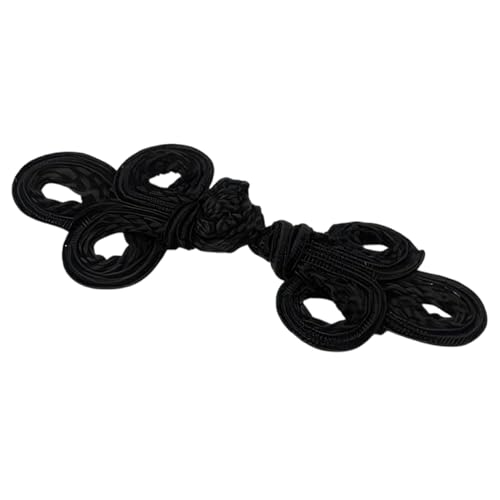 Chinesischer Froschknopfverschluss mit 3 Schlaufen, 13 cm, 1 Paar/Packung, Haken- und Ösenknotenverschluss, ideal für Bastelarbeiten, Nähen, Kleider, Pullover, Kostüme, Outfit-Dekoration, Schwarz Chinesischer Froschknopfverschluss mit 3 Schlaufen, 13 cm, 1 Paar/Packung, Haken- und Ösenknotenverschluss, ideal für Bastelarbeiten, Nähen, Kleider, Pullover, Kostüme, Outfit-Dekoration, Schwarz von Lakesstory