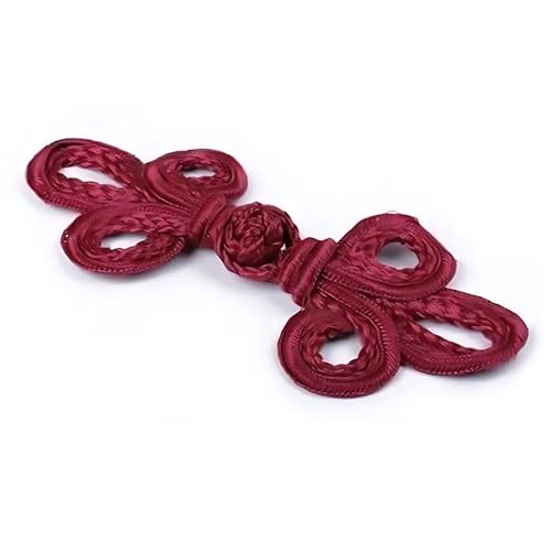 Chinesischer Froschknopfverschluss mit 3 Schlaufen, 13 cm, 1 Paar/Packung, Haken- und Ösenknotenverschluss, ideal für Bastelarbeiten, Nähen, Kleider, Pullover, Kostüme, Outfit-Dekoration von Lakesstory