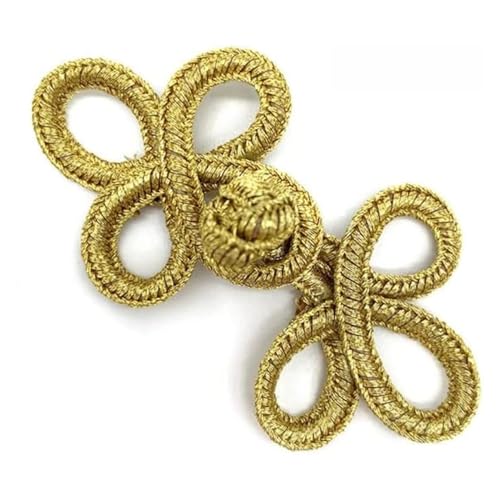Chinesischer Froschknopfverschluss mit 3 Schlaufen, 6,1 cm, 1 Paar, Haken- und Ösenknotenverschluss, Vintage-Froschverschluss, ideal zum Nähen von Kleid, Pullover, Blusen, Kostüm, DIY, Basteln von Lakesstory
