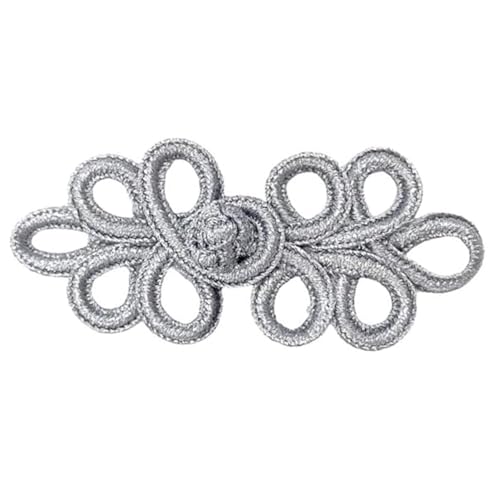 Grauer Froschknopfverschluss mit 5 Schlaufen, 8,4 cm, 1 Paar/Packung, chinesischer Froschverschluss, Haken und Öse, ideal für Heimwerker, Handwerk, Nähen, Kleid, Pullover, Kostüm, Outfit, Dekoration Grauer Froschknopfverschluss mit 5 Schlaufen, 8,4 cm, 1 Paar/Packung, chinesischer Froschverschluss, Haken und Öse, ideal für Heimwerker, Handwerk, Nähen, Kleid, Pullover, Kostüm, Outfit, Dekoration von Lakesstory