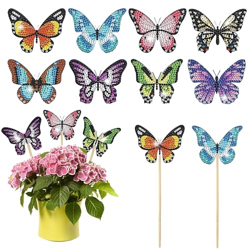 LakiHomi 8 Stück Diamond Painting Schmetterling Sets, Painting Erwachsene Kinder Schmetterling Bilder, Gartendekoration für Draußen und Drinnen Balkon Deko, Diamond Painting Kinder Frauen Geschenk LakiHomi 8 Stück Diamond Painting Schmetterling Sets, Painting Erwachsene Kinder Schmetterling Bilder, Gartendekoration für Draußen und Drinnen Balkon Deko, Diamond Painting Kinder Frauen Geschenk von LakiHomi