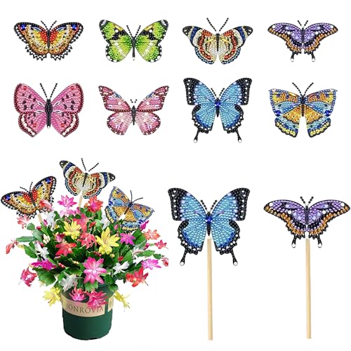 LakiHomi 8 Stück Diamond Painting Schmetterling Sets, Painting Erwachsene Kinder Schmetterling Bilder, Gartendekoration für Draußen und Drinnen Balkon Deko, Diamond Painting Kinder Frauen Geschenk LakiHomi 8 Stück Diamond Painting Schmetterling Sets, Painting Erwachsene Kinder Schmetterling Bilder, Gartendekoration für Draußen und Drinnen Balkon Deko, Diamond Painting Kinder Frauen Geschenk von LakiHomi