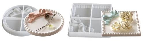 DIY Silikonform Set für quadratische & runde Untersetzer - Inkl. Schleifen-, Perlen- und Blasen-Designs für Epoxidharz, Gips & Aromadiffuser - Kreative INS-Stil Formen für Deko & Handwerk DIY Silikonform Set für quadratische & runde Untersetzer - Inkl. Schleifen-, Perlen- und Blasen-Designs für Epoxidharz, Gips & Aromadiffuser - Kreative INS-Stil Formen für Deko & Handwerk von Lakoney