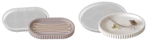 Lakoney DIY Runde & Ovale Silikonform Set - Gear & Rüschen-Design Tabletts für Epoxidharz, Gips & Aromadiffuser - Kreative Backformen für Deko, Schmuck & Wohnaccessoires Lakoney DIY Runde & Ovale Silikonform Set - Gear & Rüschen-Design Tabletts für Epoxidharz, Gips & Aromadiffuser - Kreative Backformen für Deko, Schmuck & Wohnaccessoires von Lakoney