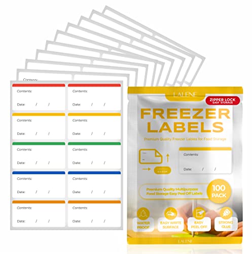 LALENE® 100 leicht abziehbare Gefrieretiketten - Farblich abgestimmte Klebeetiketten für Gefriergut, die nach Gebrauch keine klebrigen Rückstände hinterlassen, Etiketten für Gläser LALENE® 100 leicht abziehbare Gefrieretiketten - Farblich abgestimmte Klebeetiketten für Gefriergut, die nach Gebrauch keine klebrigen Rückstände hinterlassen, Etiketten für Gläser von Lalene