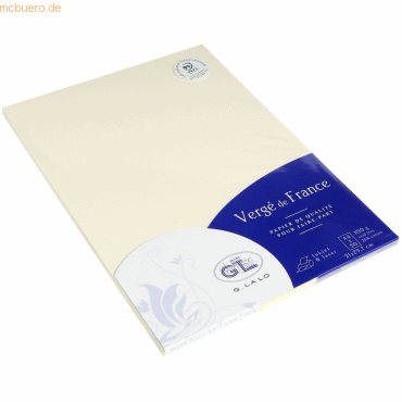 4 x Lalo Papier Verge A4 100g/qm VE=50 Blatt elfenbein 4 x Lalo Papier Verge A4 100g/qm VE=50 Blatt elfenbein von Lalo
