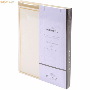 5 x Lalo Karte & Umschlag Verge mit Rand C6 VE=10 Stück champagner 5 x Lalo Karte & Umschlag Verge mit Rand C6 VE=10 Stück champagner von Lalo