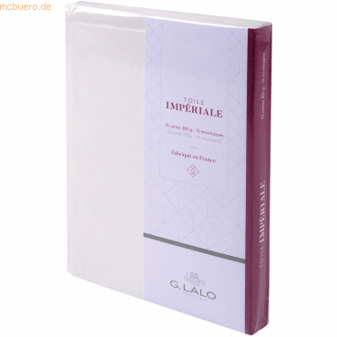 5 x Lalo Karten & Umschläge Toile Imperiale C6 VE=10 Stück weiß 5 x Lalo Karten & Umschläge Toile Imperiale C6 VE=10 Stück weiß von Lalo