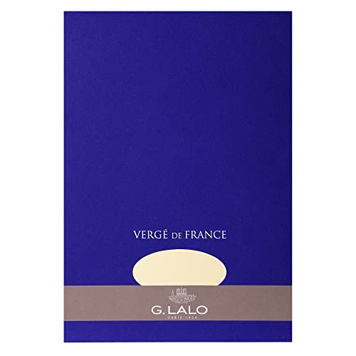 Lalo 12716L Schreibblock Vergé de France (perfekt für Ihre Einladungen, säurefrei, DIN A4, 21 x 29,7 cm, 50 Blatt, 100 g, elfenbein) von G.Lalo