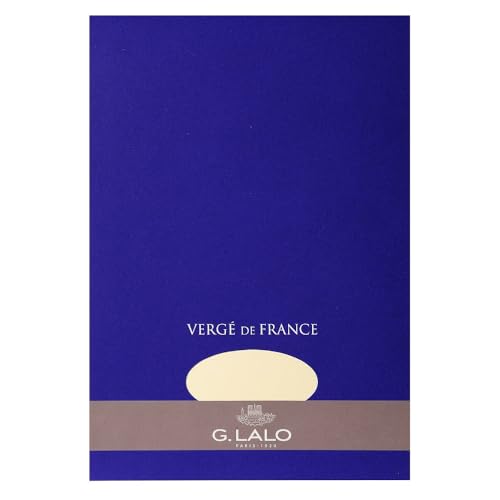 G. Lalo Lalo 12716L Schreibblock Vergé de France (perfekt für Ihre Einladungen, säurefrei, DIN A4, 21 x 29,7 cm, 50 Blatt, 100 g, elfenbein) von G. Lalo