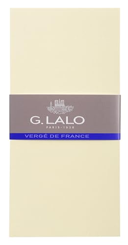Lalo 44316L - Pack mit 25 Karten, 10,3x21,3 cm 300g, Vergé-Papier, 1 Pack, Elfenbein von G.Lalo