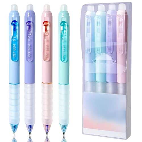 Laluky Set mit 4 löschbaren Kugelschreibern, 0,5 mm löschbarer Gelstift, einziehbarer Tintenroller, Kugel am Ende zum Entfernen von Tinte, löschbare Gelstifte für Studenten, Geschenk, Schule Laluky Set mit 4 löschbaren Kugelschreibern, 0,5 mm löschbarer Gelstift, einziehbarer Tintenroller, Kugel am Ende zum Entfernen von Tinte, löschbare Gelstifte für Studenten, Geschenk, Schule von Laluky