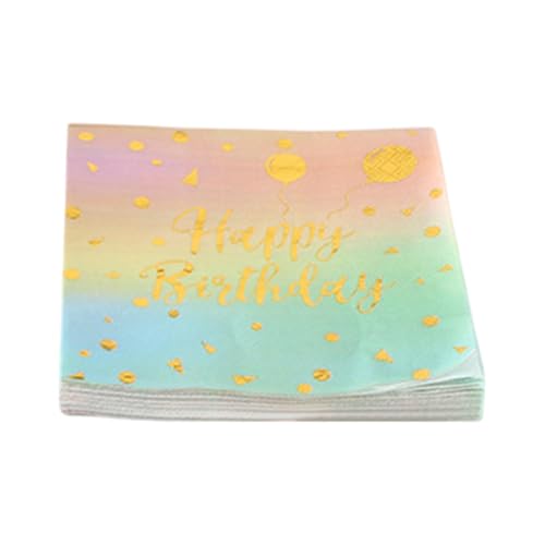 Packung mit 40 Happy Birthday Servietten, Servietten Geburtstag Mädchen, Brightly Coloured Servietten, Servietten für Männer Frauen Mädchen Party Dekoration Tischdekoration Geburtstag Packung mit 40 Happy Birthday Servietten, Servietten Geburtstag Mädchen, Brightly Coloured Servietten, Servietten für Männer Frauen Mädchen Party Dekoration Tischdekoration Geburtstag von Laluky