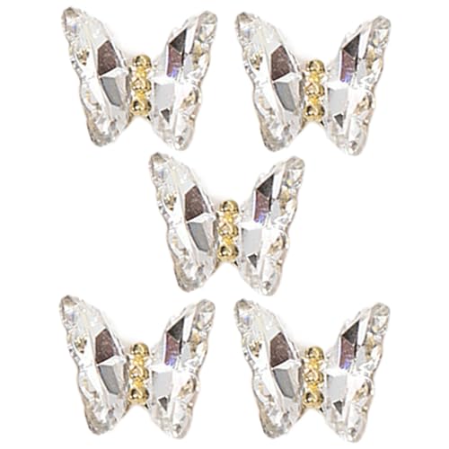 1 Beutel 3D-Nagel-Strasssteine in Schmetterlingsform für Damen, elegante Nägel, Kunstdekoration, Zubehör, Kristall-Schmetterling, Nagelanhänger von Lamala