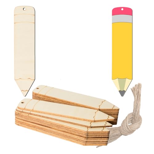 30 Stück Bleistift in Bleistiftform, unlackiertes Holz mit Bindfäden für Basteletiketten, Zuhause, Fenster, Ornamente, Dekoration 30 Stück Bleistift in Bleistiftform, unlackiertes Holz mit Bindfäden für Basteletiketten, Zuhause, Fenster, Ornamente, Dekoration von Lamantery