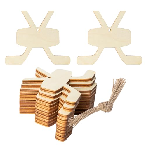 Hockeyschläger, unlackiertes Holz, Hockeyschläger, Holzhandwerk mit Binden, DIY, Handwerk für Party, Ornament, Dekoration, 10 Stück Hockeyschläger, unlackiertes Holz, Hockeyschläger, Holzhandwerk mit Binden, DIY, Handwerk für Party, Ornament, Dekoration, 10 Stück von Lamantery
