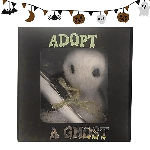 Adopt A Ghost, Ghost, Set aus weißer Wolle und kleinem Pergament, Supernatural Felt Ghost Doll Companion Toy Spooky Halloween Dekoration Geschenk lustig von Lambo