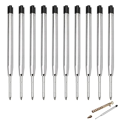 Lambo Austauschbarer Kugelschreiber | 10 austauschbare Kugelschreiber, Ersatztinte 0,5 mm für Kugelschreiber, 10 Ersatzminen für glattes Schreiben von Lambo