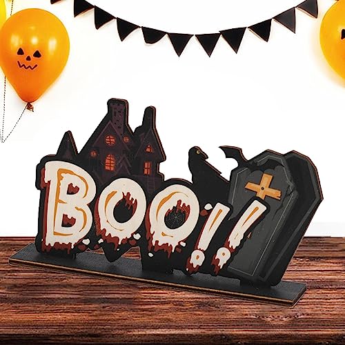Lambo Halloween-Herzstück, dekoratives Hexenzeichen aus Holz, Trick oder Treat Ornament | Partyzubehör für Halloween, Küche, Esstisch, Büro, Büro Lambo Halloween-Herzstück, dekoratives Hexenzeichen aus Holz, Trick oder Treat Ornament | Partyzubehör für Halloween, Küche, Esstisch, Büro, Büro von Lambo