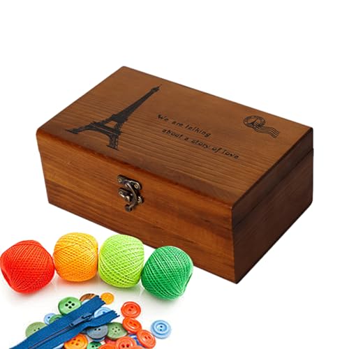 Lambo Nähkorb aus Holz, Nähkästchen aus Holz | Aufbewahrungsbox für Fäden aus Holz, Box aus Holz mit Scharnierdeckel, Bastelzubehör, Nähzubehör Lambo Nähkorb aus Holz, Nähkästchen aus Holz | Aufbewahrungsbox für Fäden aus Holz, Box aus Holz mit Scharnierdeckel, Bastelzubehör, Nähzubehör von Lambo