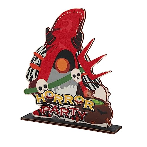 Lambo Partytisch, gruseliges Holzschild mit Ghost Trick or Treat Witch, Halloween-Partyzubehör für Wohnzimmer, Esstisch, Pub, Küche, Büro, Café von Lambo
