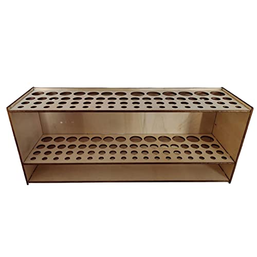 Lambo Pinselhalter für Künstler, abnehmbarer Pinselhalter aus Holz, mit 67 Löchern, Wandhalterung, Aquarell, Bürste, Tablett, Halterung für Stifte, Farbe Pinsel von Lambo