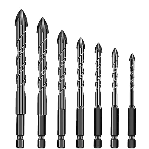 Lambo Professionelles Bohrer-Set, Spitzen aus Stahl, hohe Widerstandsfähigkeit, Set mit Hartmetallspitzen, wenig industrieller Fliesenbohrer, mit wenig Hartmetallbohrer für Fliesen Lambo Professionelles Bohrer-Set, Spitzen aus Stahl, hohe Widerstandsfähigkeit, Set mit Hartmetallspitzen, wenig industrieller Fliesenbohrer, mit wenig Hartmetallbohrer für Fliesen von Lambo
