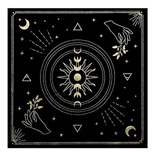 Lambo Tarot-Lesetuch, Tarot-Spread-Tuch,Tarot Altartuch - 1,57 Fuß rechteckige Tischdecken mit Schicksalssymbolen und mystischen okkulten Symbolen, Dekoration für draußen, drinnen, Zuhause, Lambo Tarot-Lesetuch, Tarot-Spread-Tuch,Tarot Altartuch - 1,57 Fuß rechteckige Tischdecken mit Schicksalssymbolen und mystischen okkulten Symbolen, Dekoration für draußen, drinnen, Zuhause, von Lambo