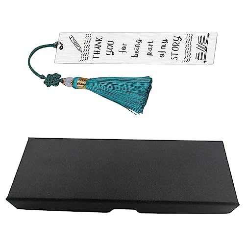 Lambo Thank You Wertschätzungs-Lesezeichen, graviert, aus Edelstahl, mit Etiketten zur Wertschätzung von Lehrern, für Lehrer, Studnets, Geschenk, 1 Set von Lambo