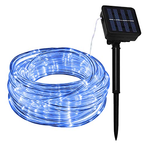 Lamker Lichterschlauch Solar Außen 10M 100 LED Blau Licht Lichterketten 8 Modi Dimmbar Wasserdicht Lichtschläuche Lichterkette für Garten Balkon Terrasse Weihnachten Party Lichter Dekoration Lamker Lichterschlauch Solar Außen 10M 100 LED Blau Licht Lichterketten 8 Modi Dimmbar Wasserdicht Lichtschläuche Lichterkette für Garten Balkon Terrasse Weihnachten Party Lichter Dekoration von Lamker