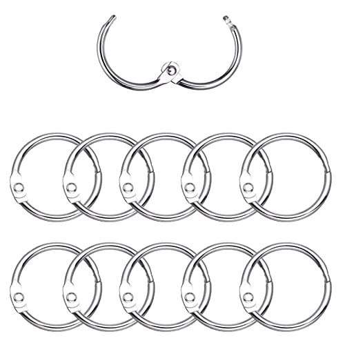 Lamkrtlp Buchringe, 10 Stück Ringbinder, 20mm Binder Ringe, Heftringe, Metall Buchbinderinge Loseblatt Verbinder für Scrapbook, Album, Memo-Ablage, Handwerk, Schlüsselringe Lamkrtlp Buchringe, 10 Stück Ringbinder, 20mm Binder Ringe, Heftringe, Metall Buchbinderinge Loseblatt Verbinder für Scrapbook, Album, Memo-Ablage, Handwerk, Schlüsselringe von Lamkrtlp