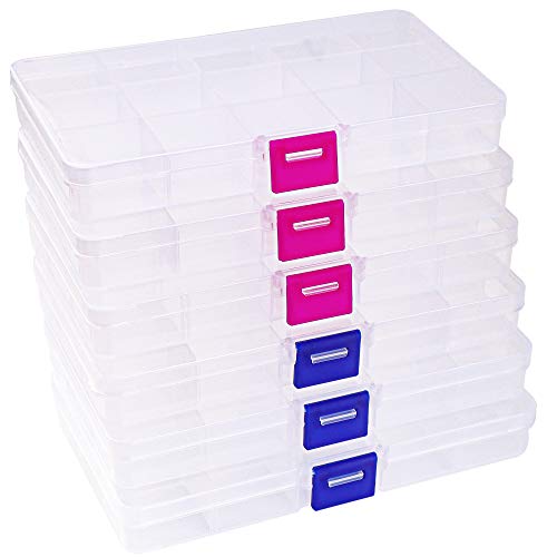 Lamondre 6 Stück Fächer Aufbewahrungsbox,sortierboxen für kleinteile,aufbewahrungsbox plastik schmuckx Einstellbar Sortimentskasten Klar Sortierboxen für Kleinteile Schmuck Ohrringe Lamondre 6 Stück Fächer Aufbewahrungsbox,sortierboxen für kleinteile,aufbewahrungsbox plastik schmuckx Einstellbar Sortimentskasten Klar Sortierboxen für Kleinteile Schmuck Ohrringe von Lamondre