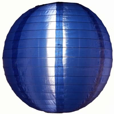 5 x Dunkelblau Lampion Nylon 45 cm - Wetterfest Outdoor Garten Lampions von Lampion-Lampionnen