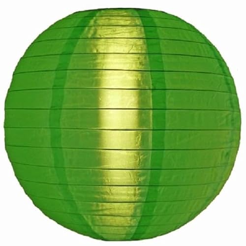 5 x Grün Lampions Nylon 35 cm von Lampion-Lampionnen