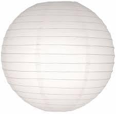 5 x Lampion schwer entflammbar weiß 60 cm von Lampion-Lampionnen